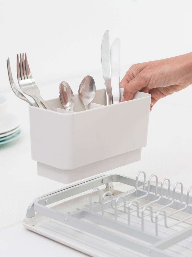 Brabantia Light Grey Sink Side Compact Dish Drying Rack - British product