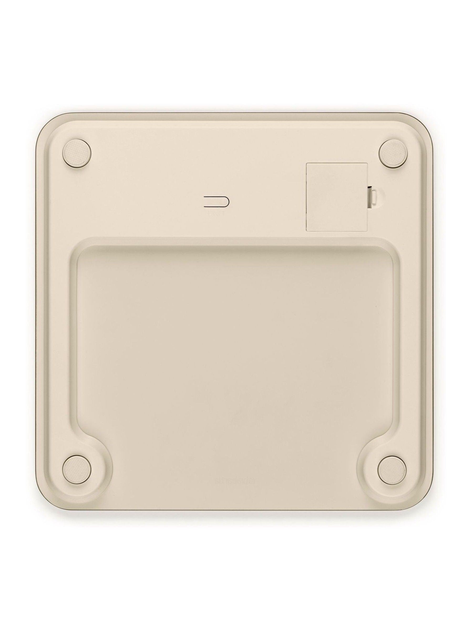 Brabantia Soft Beige ReNew digital bathroom scale, UK version