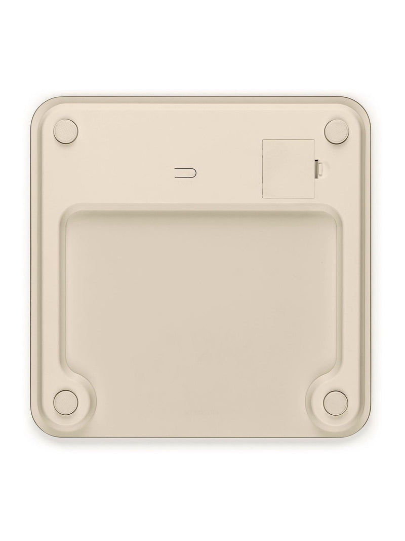 Brabantia Soft Beige ReNew digital bathroom scale, UK version