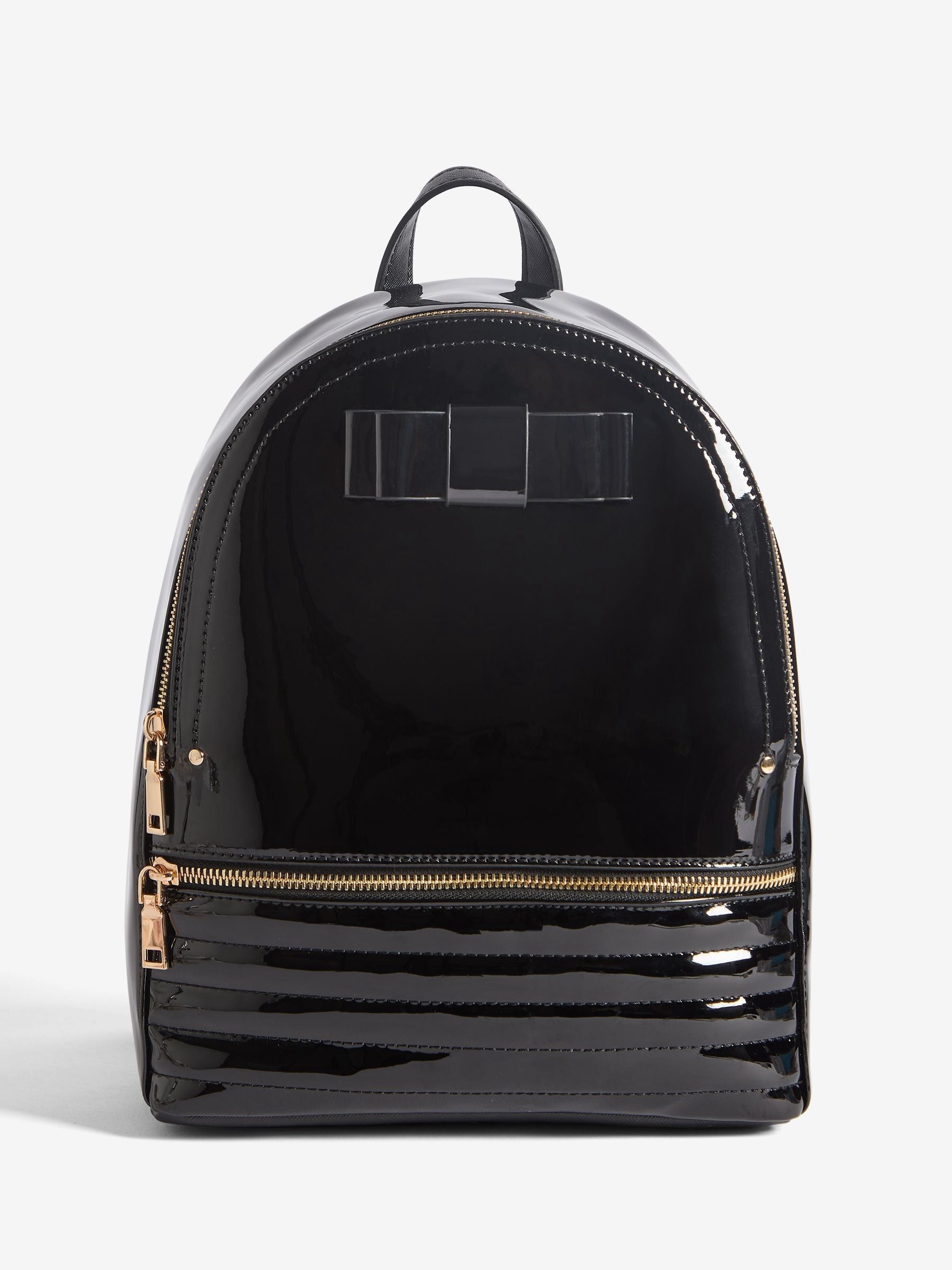 Lipsy black bow detail school backpack, imported from the UK