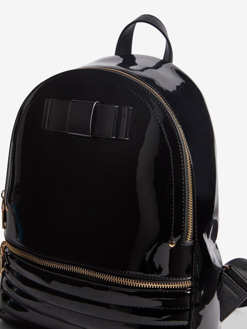 Lipsy black bow detail school backpack, imported from the UK