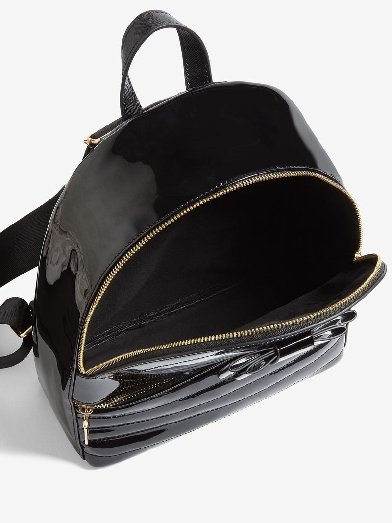 Lipsy black bow detail school backpack, imported from the UK