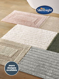 Silentnight white ribbed cotton bath mat 50x80cm - British product