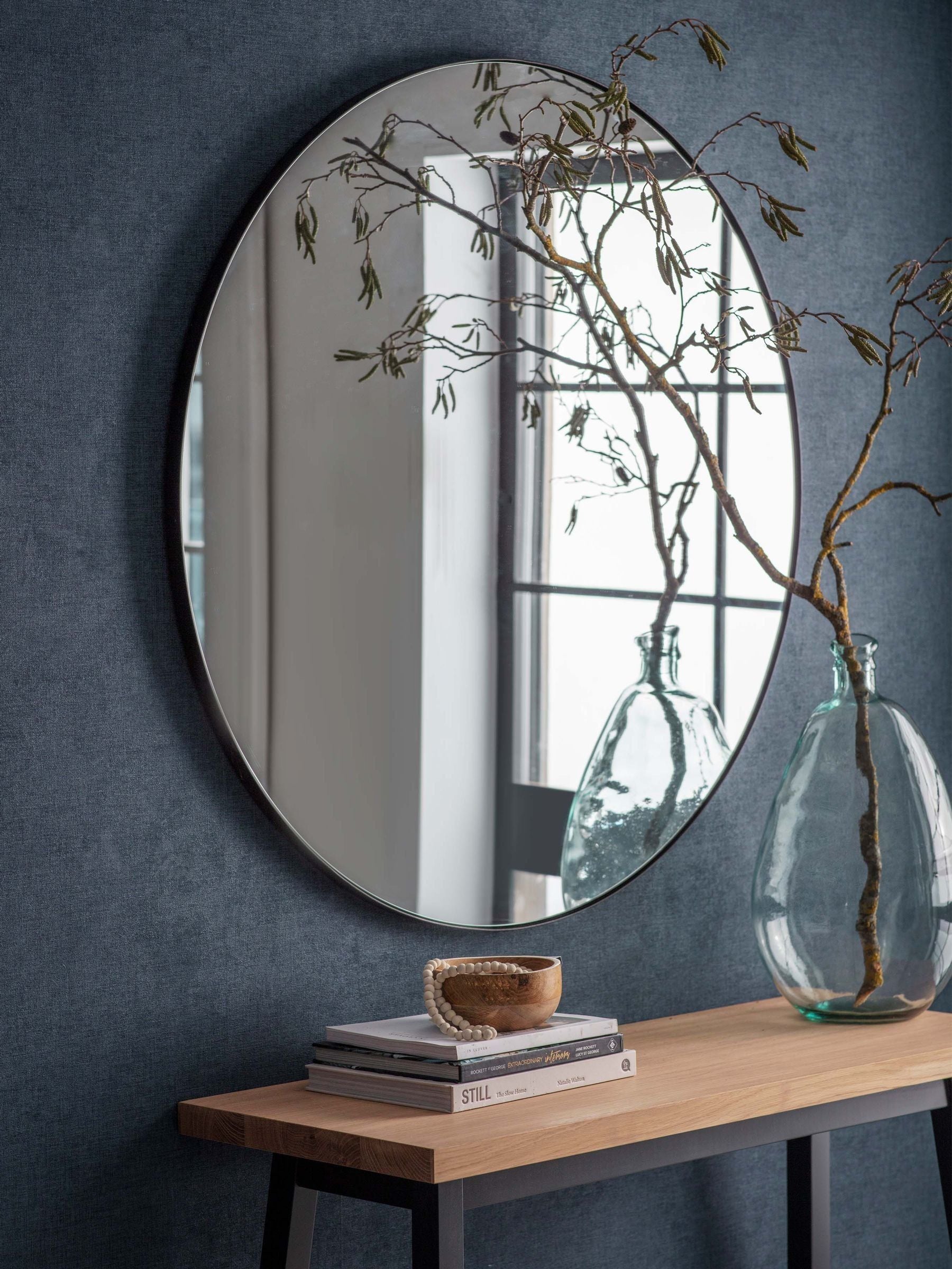 Garden Trading round wall mirror black cherington (British brand)