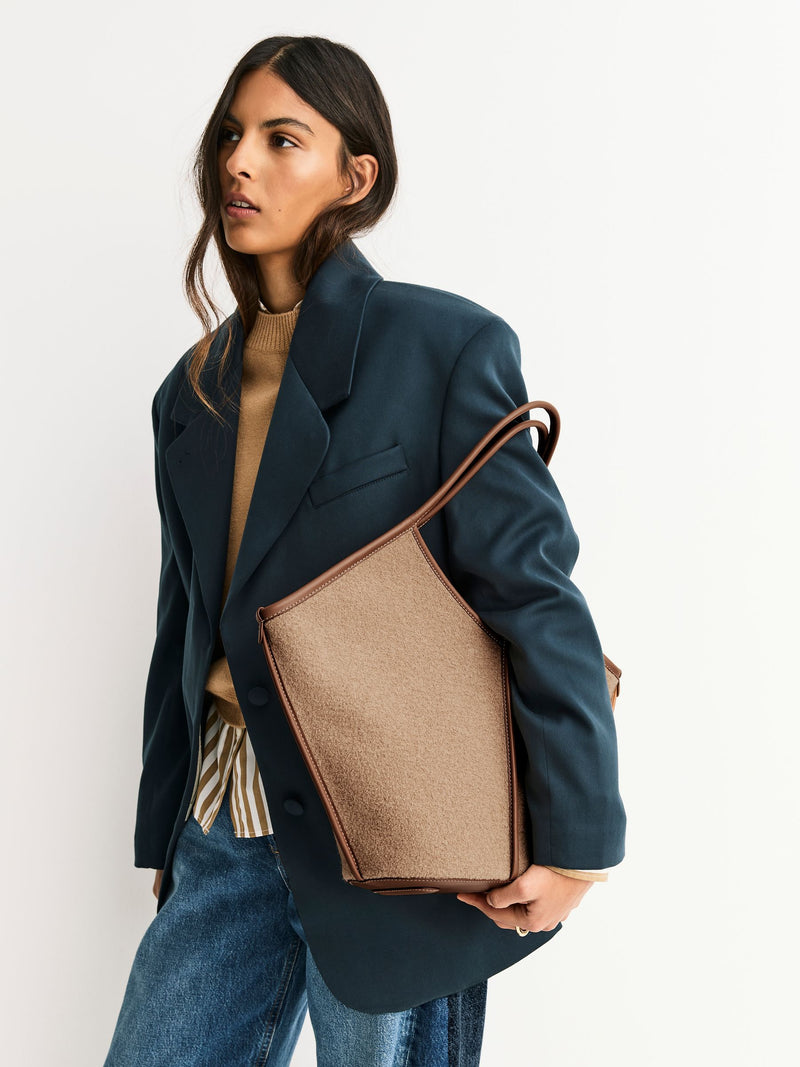 Hereu Studio brown wool tote bag, UK version