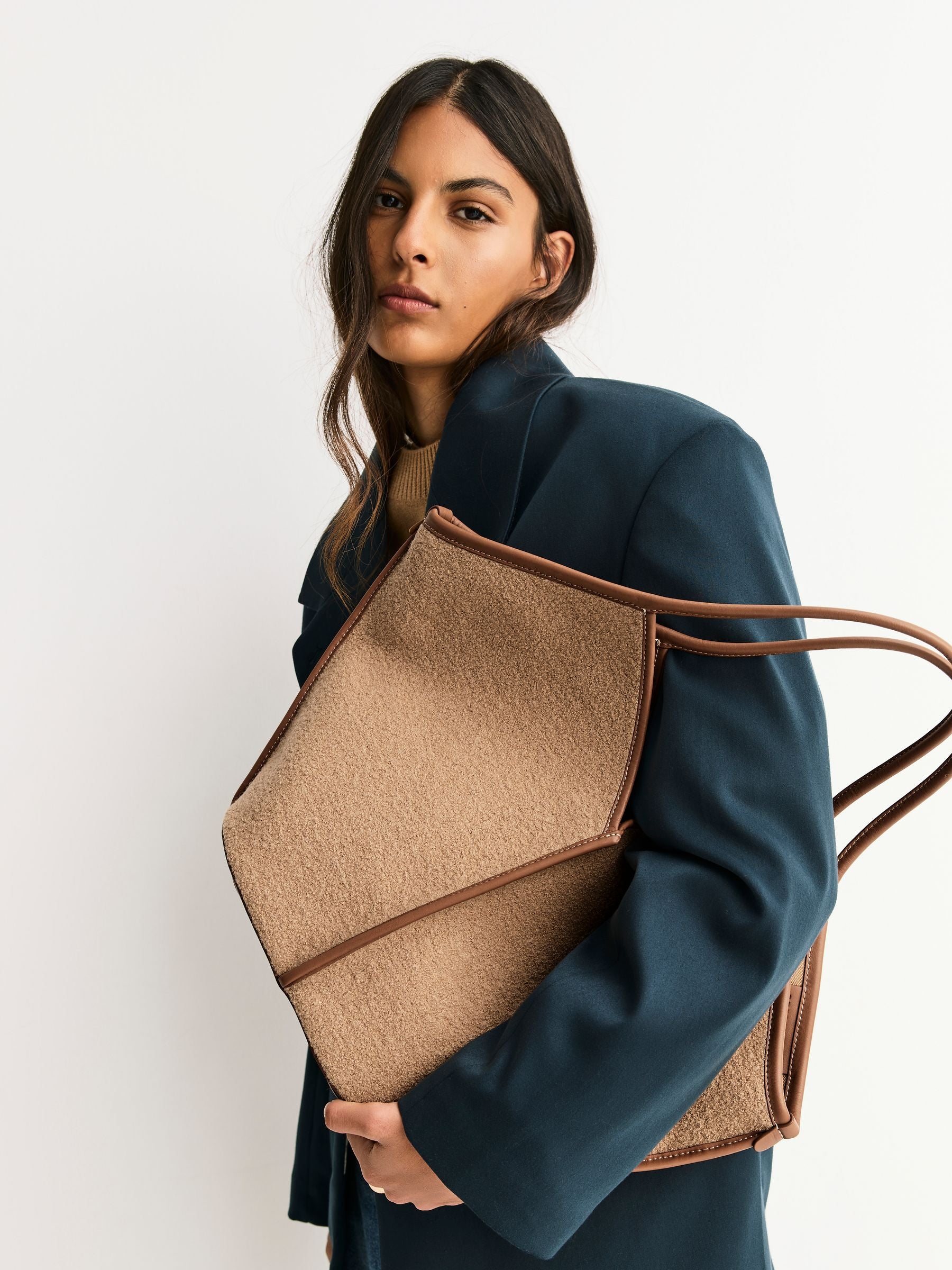 Hereu Studio brown wool tote bag, UK version