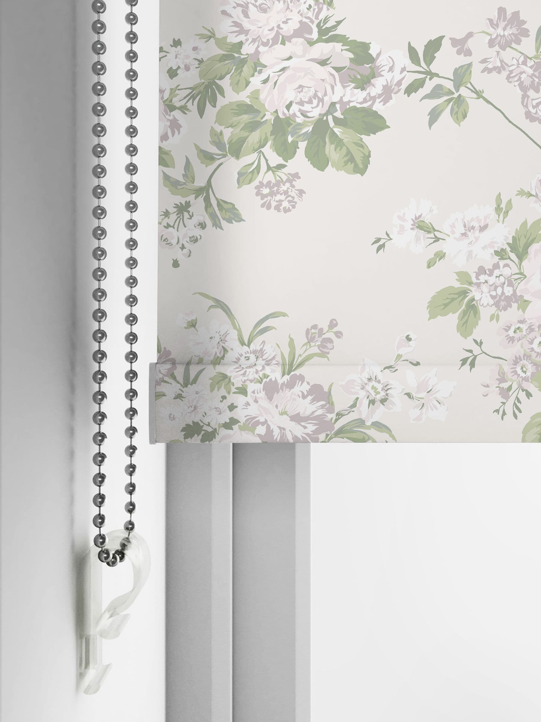 Shabby Chic blackout roller blind natural rose chintz, imported from the UK