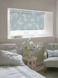 Shabby Chic blue royal bouquet blackout roller blind, imported from the UK