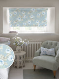 Shabby Chic blue royal bouquet blackout roller blind, imported from the UK