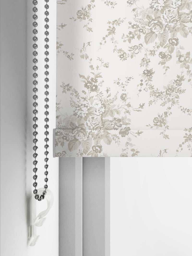 Shabby Chic by Rachel Ashwell blackout roller blind warm natural garden floral, UK version