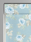 Shabby Chic Roman blind Blue Royal Bouquet, UK version