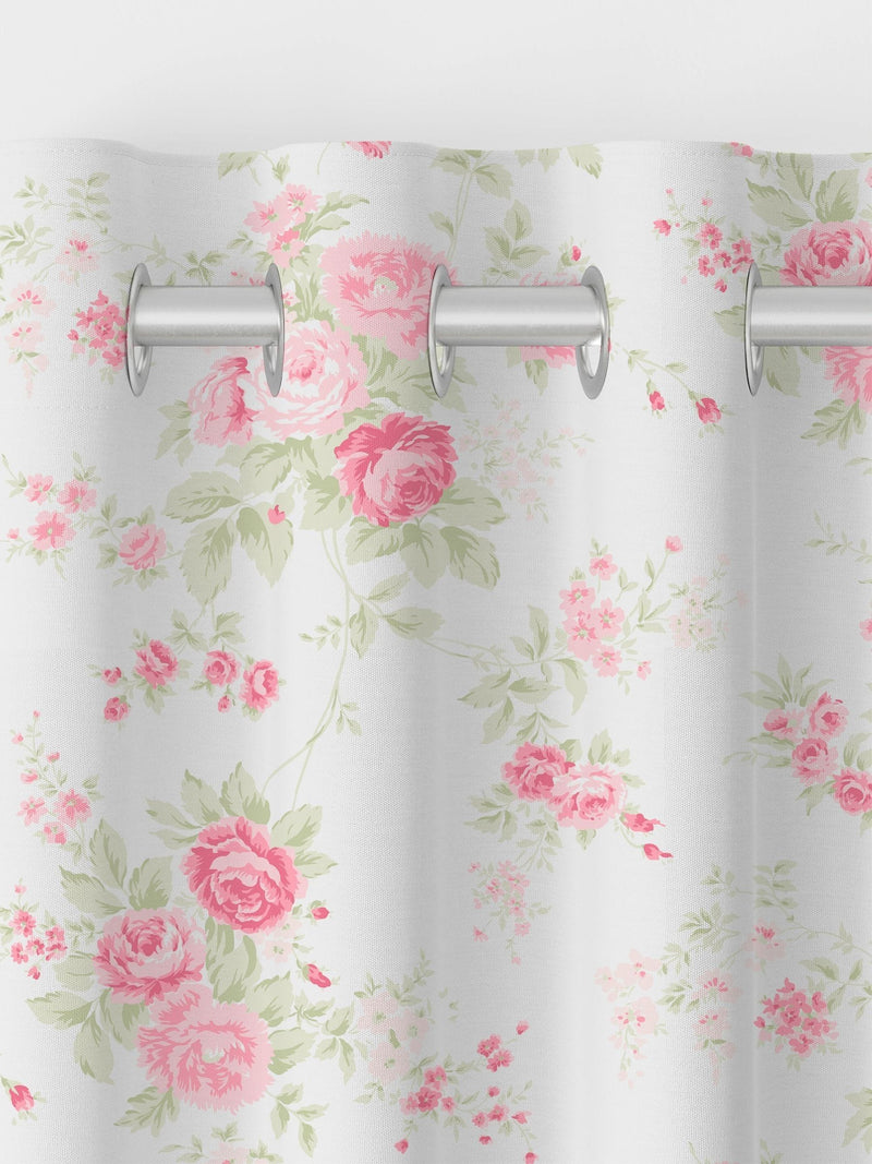 Shabby Chic rose pink wildflower curtains, imported from the UK