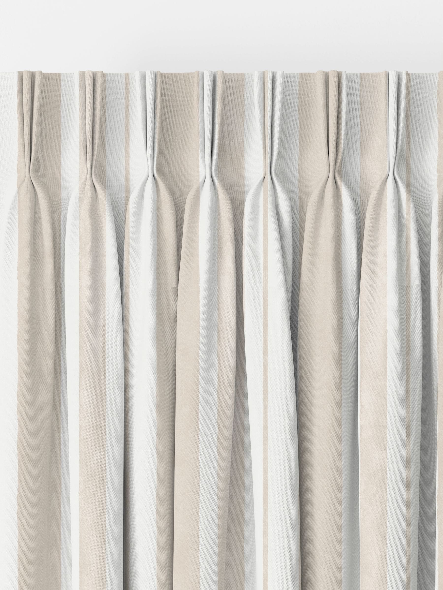 Shabby Chic Natural Watercolour Stripe curtains - British product