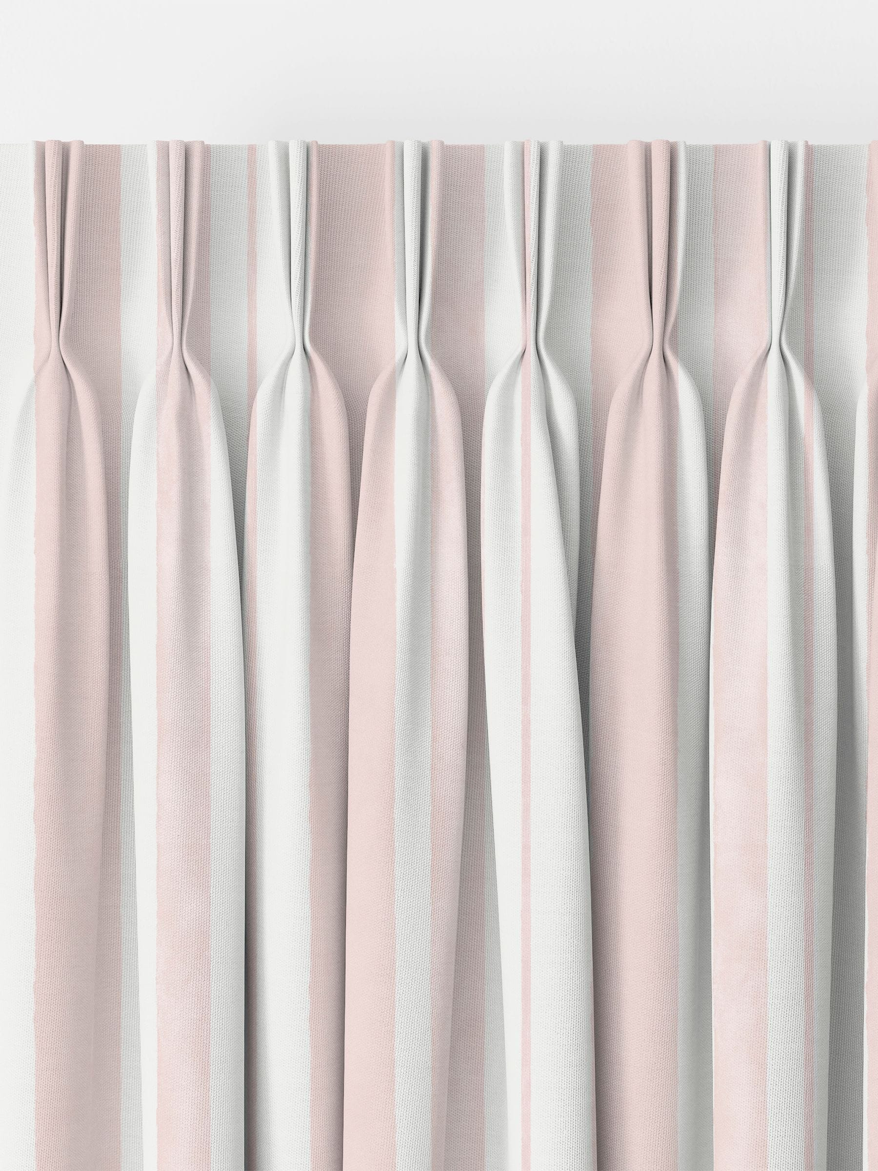 Shabby Chic blush pink watercolour stripe curtains, imported from the UK