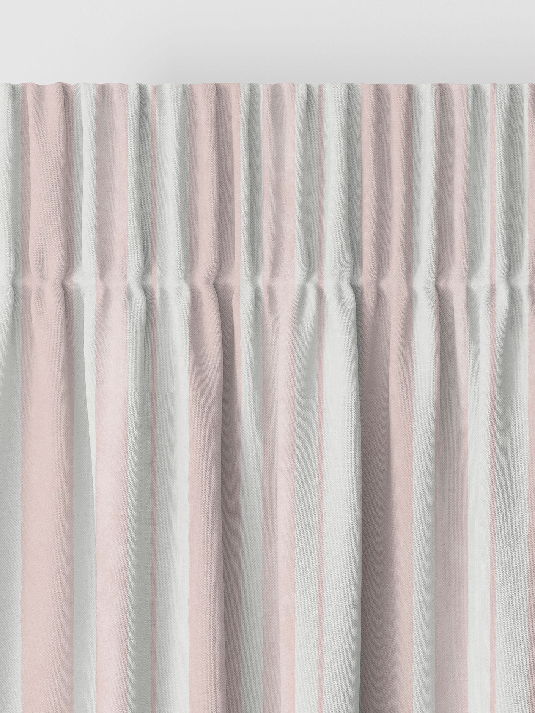 Shabby Chic blush pink watercolour stripe curtains, imported from the UK