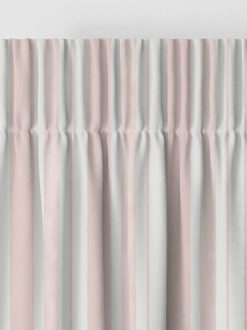 Shabby Chic blush pink watercolour stripe curtains, imported from the UK