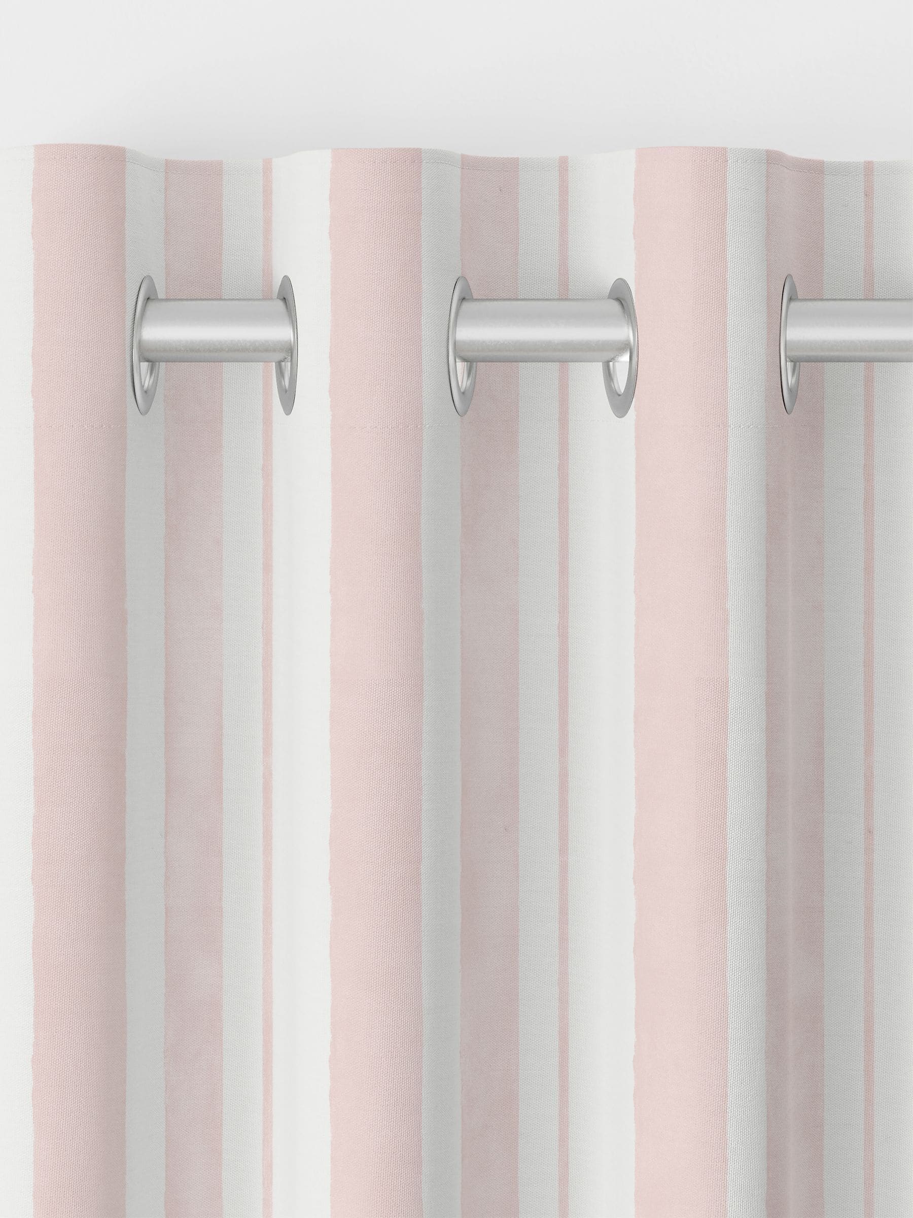 Shabby Chic blush pink watercolour stripe curtains, imported from the UK