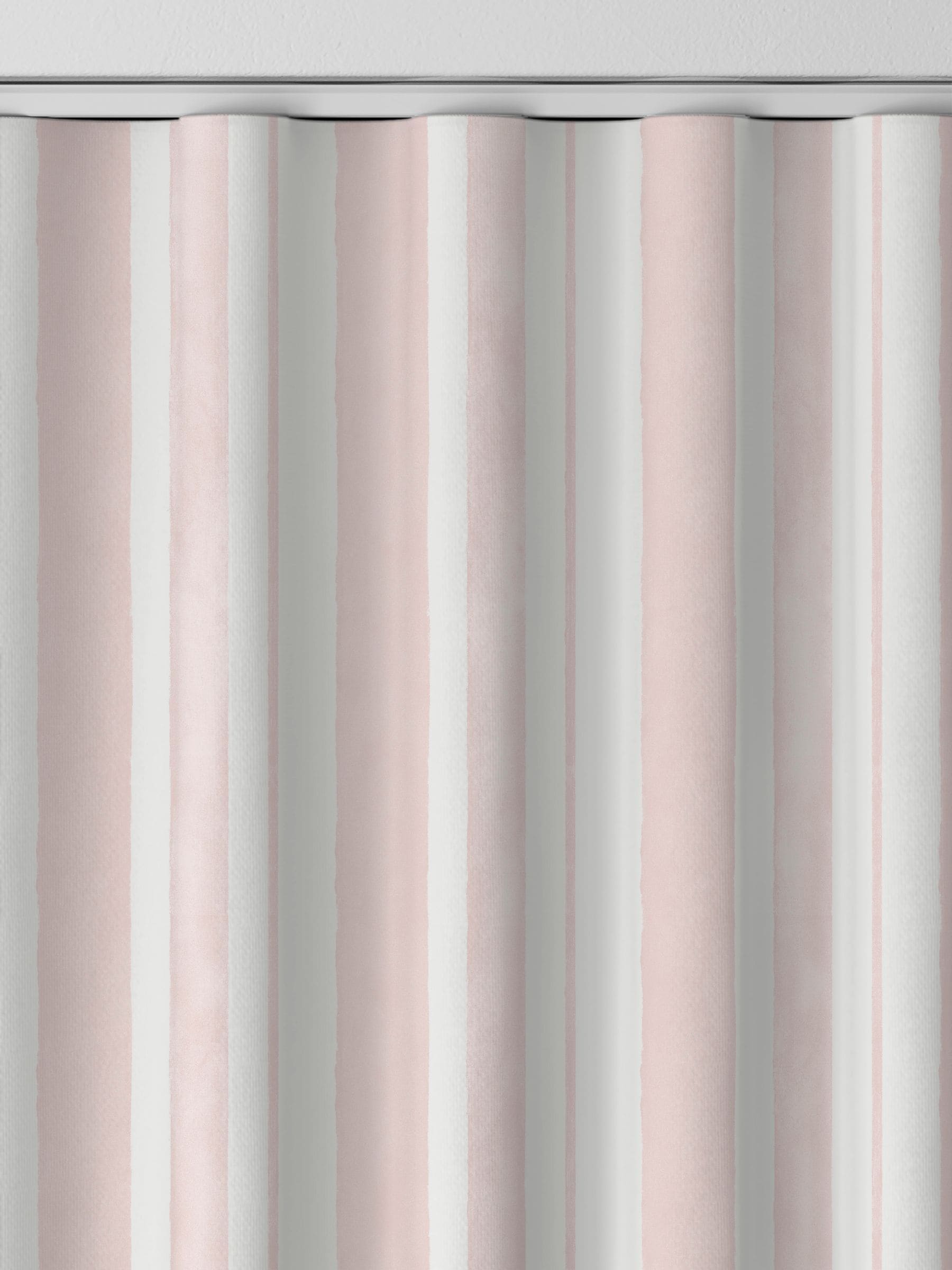 Shabby Chic blush pink watercolour stripe curtains, imported from the UK