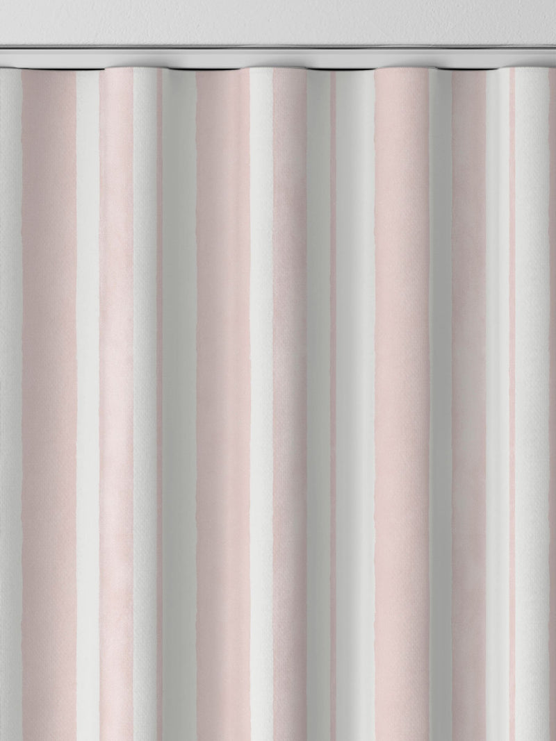 Shabby Chic blush pink watercolour stripe curtains, imported from the UK