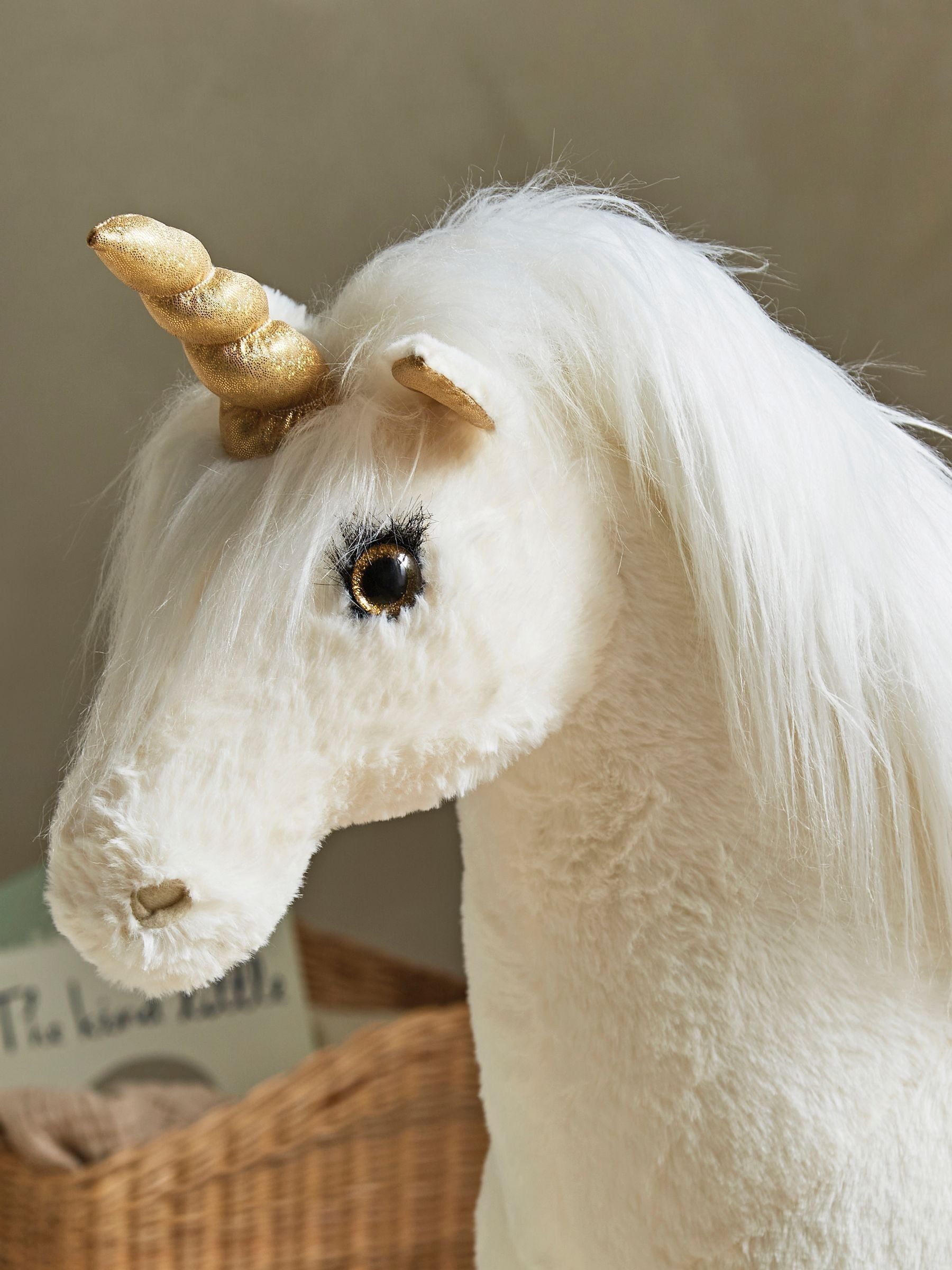 Cuddleco gold dust standing unicorn stuffed animal 90cm - British product