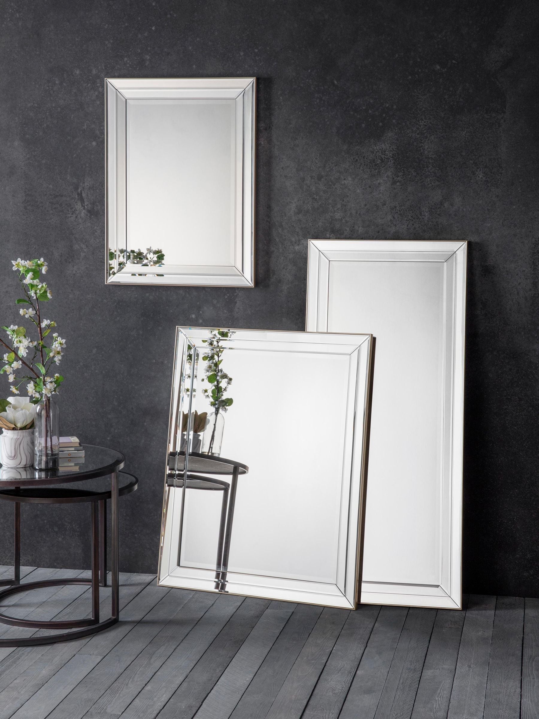 Gallery Home Champagne Roslyn Wall Mirror 100cm x 80cm, UK version