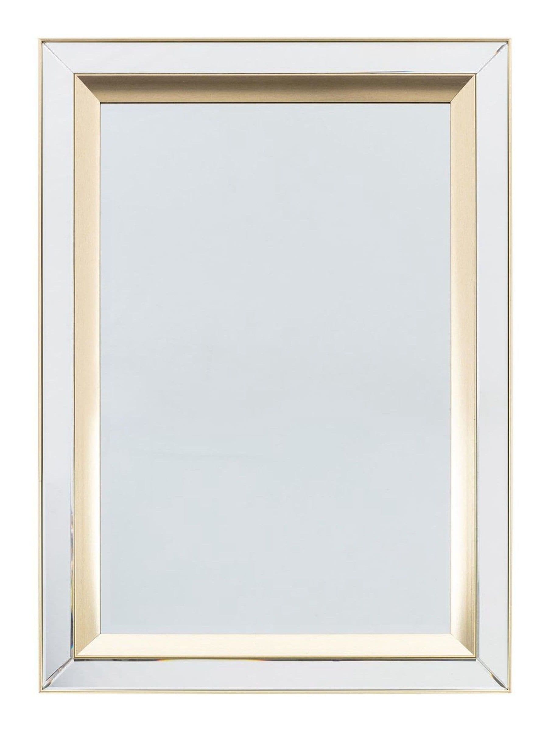 Gallery Home gold Phantine rectangle mirror wall light 109.5cm x 79cm, UK version