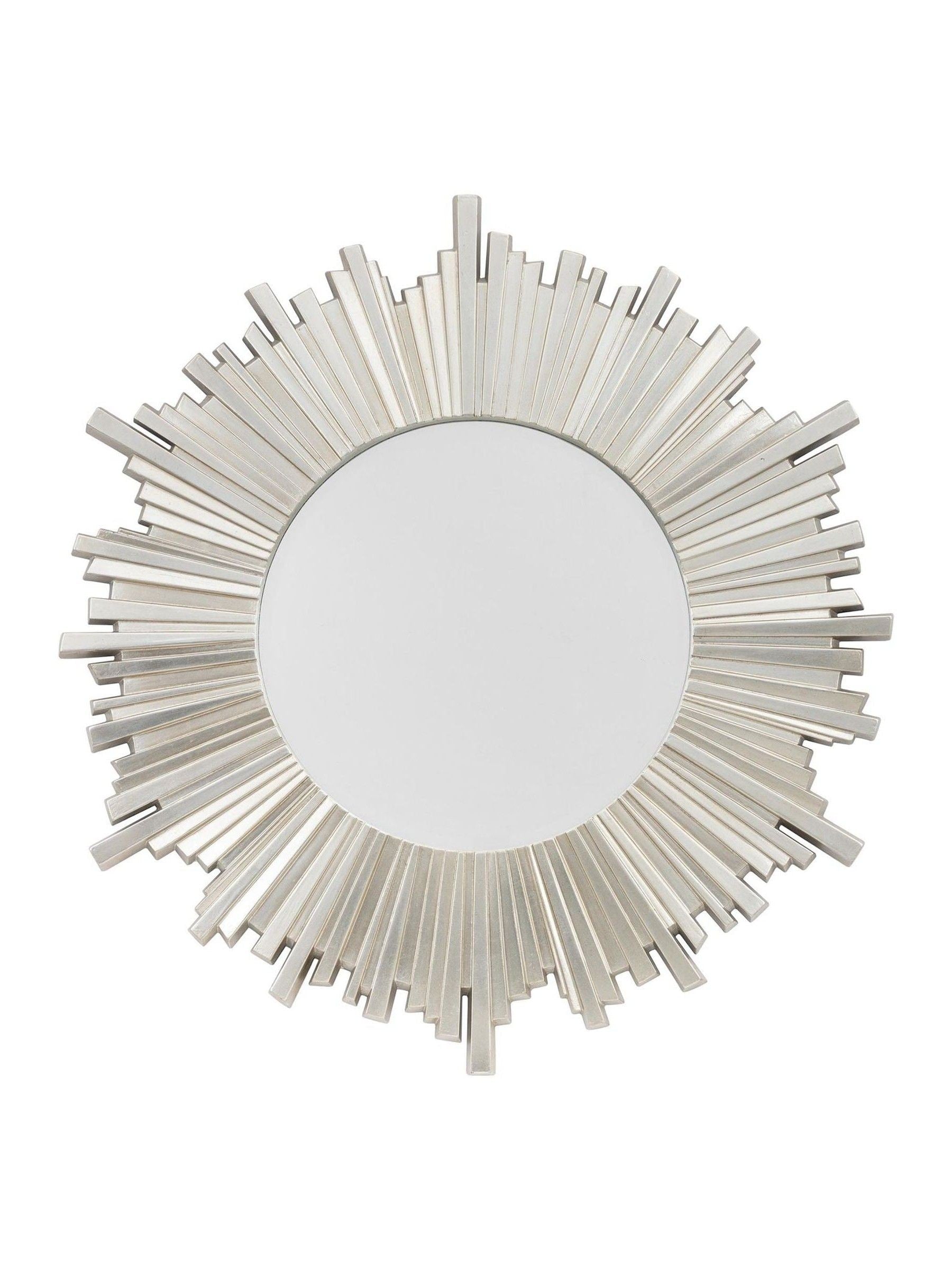 Gallery Home silver Herzston round mirror 100cm diameter, UK version