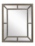Gallery Home Silver Lawthorne wall mirror with adjustable light, UK version