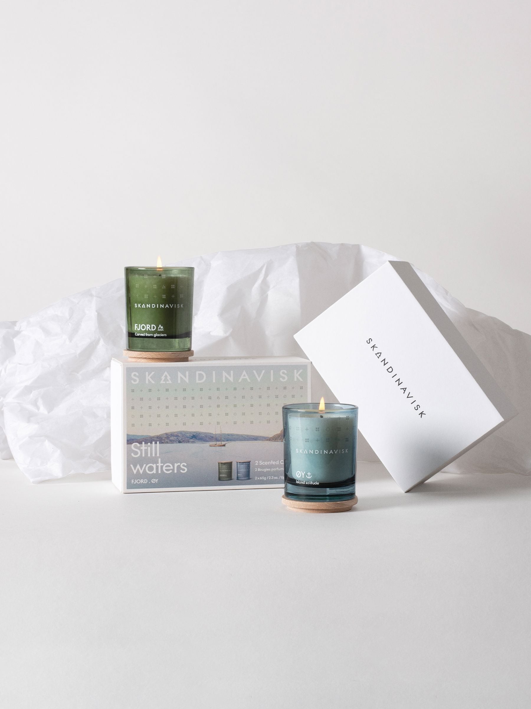 Skandinavisk Still Waters scented candle giftset 65g - British product