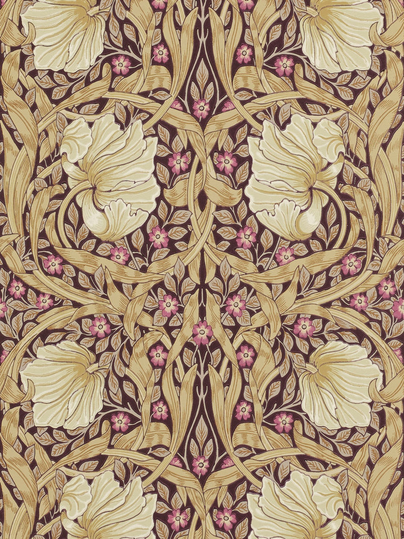 Morris & Co Pimpernel Fig wallpaper A4 sample - British product