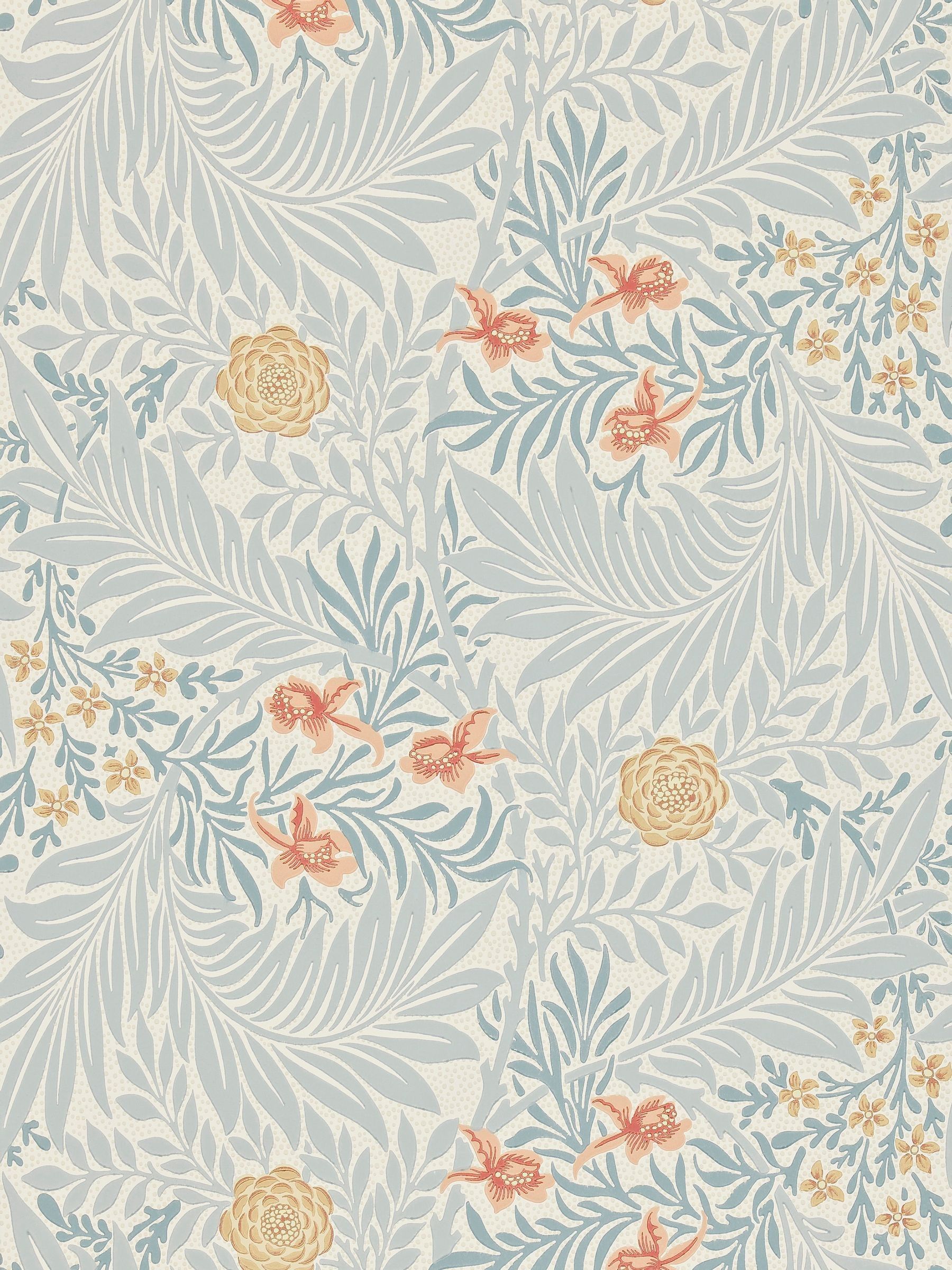 Morris & Co Larkspur Slate Russet wallpaper sample A4 - British product