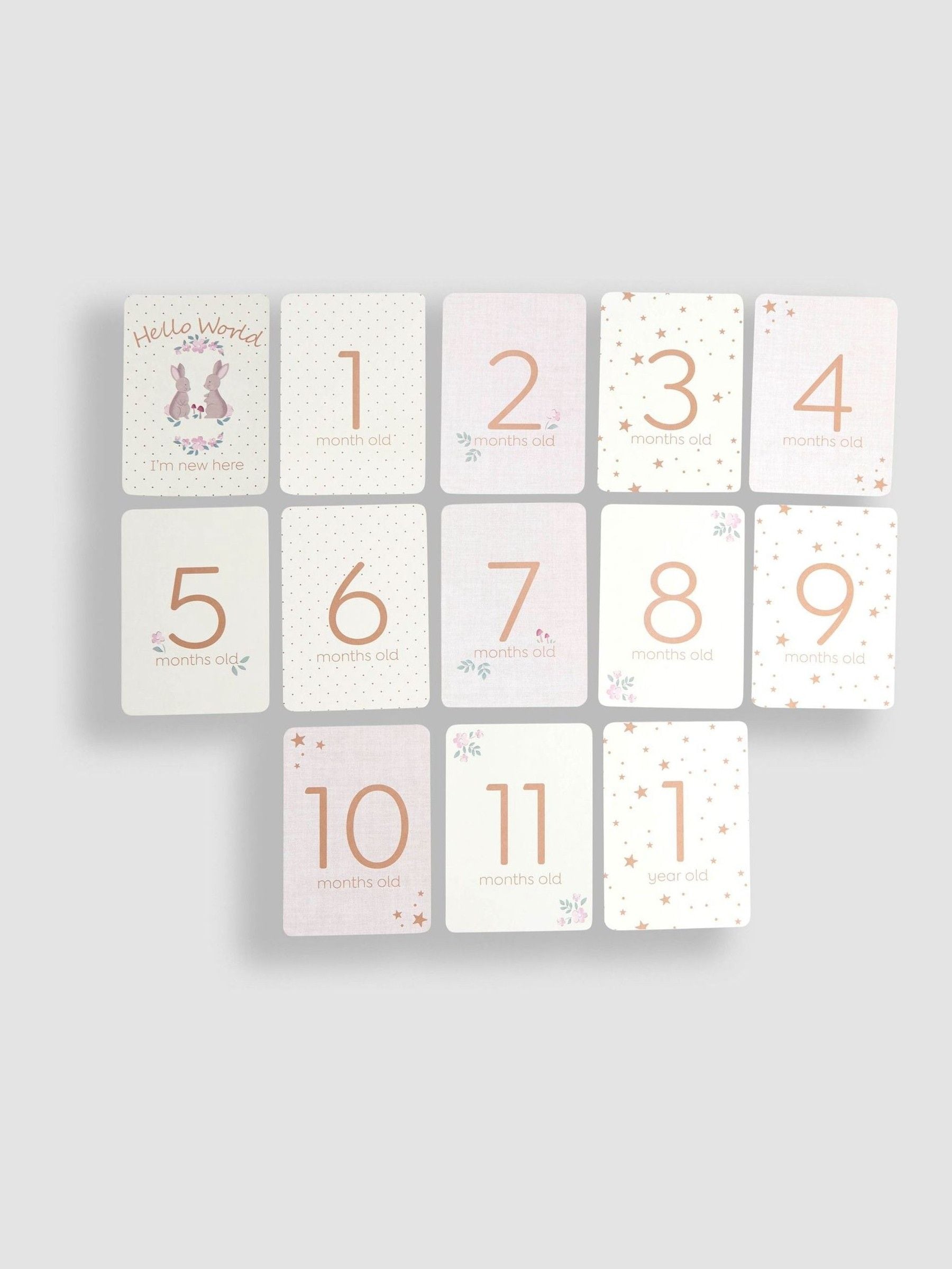 JoJo Maman Bébé baby milestone cards set of 26 (British brand)