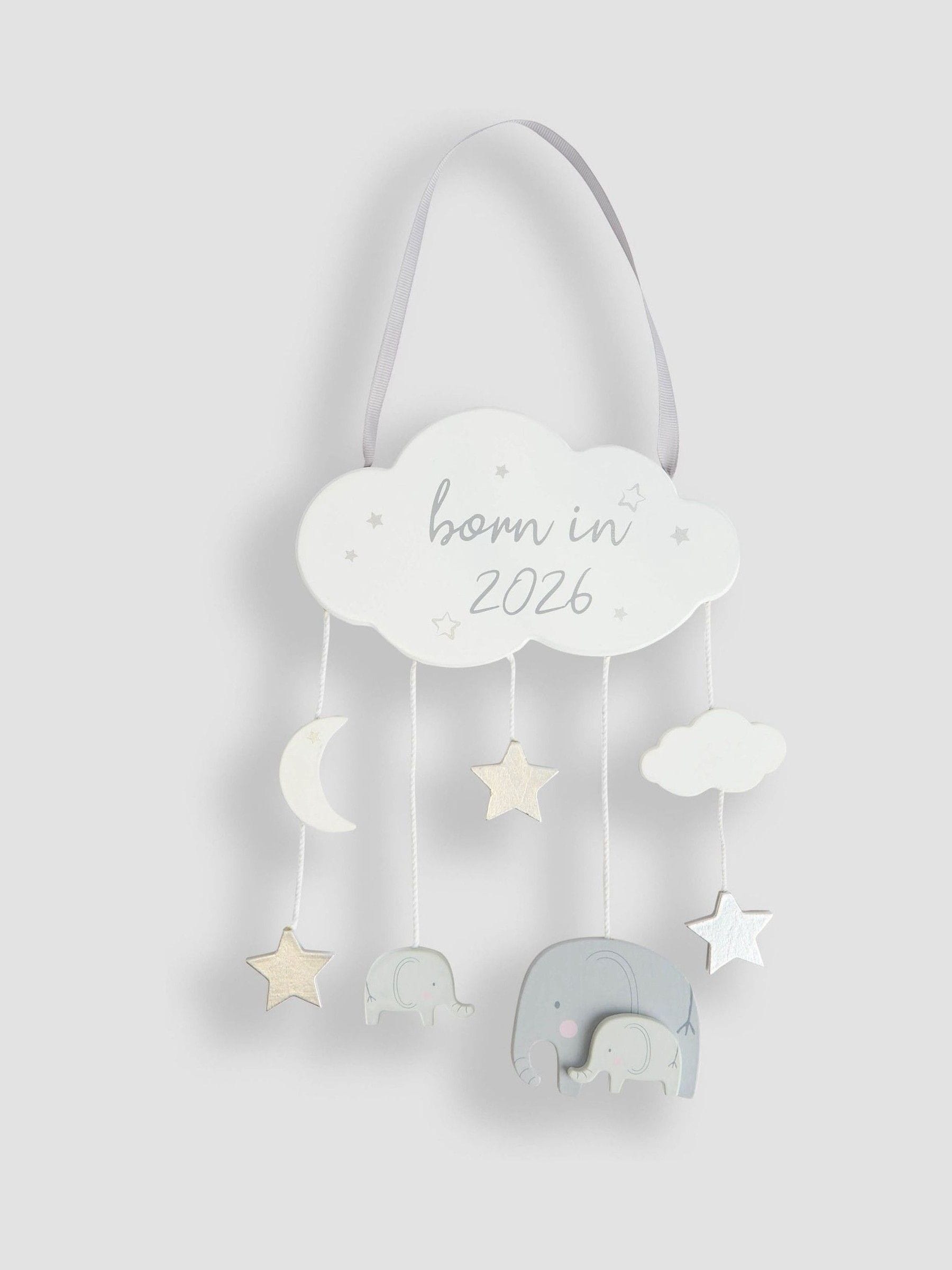 JoJo Maman Bébé wooden wall hanging born in 2026 - British product