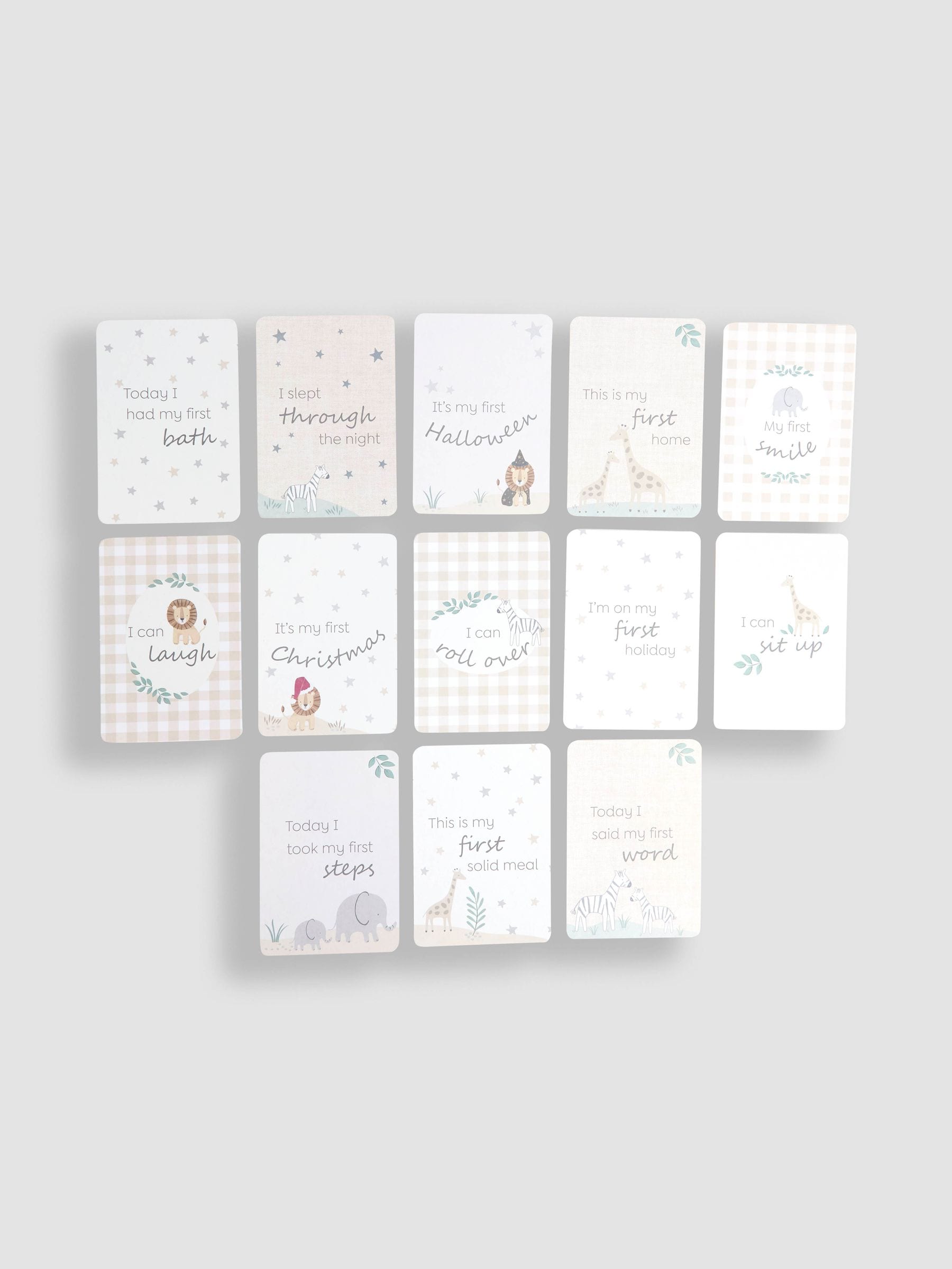 JoJo Maman Bébé My First Milestone Cards set of 26 (British brand)