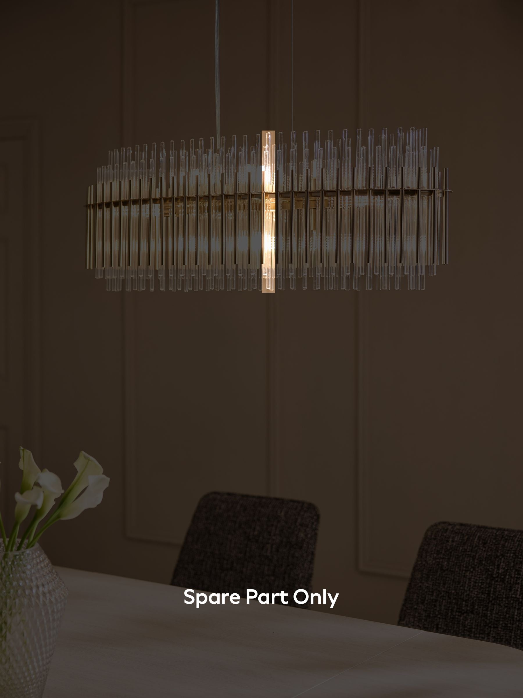 Arundel clear spare glass rods for linear pendant W57686, imported from the UK