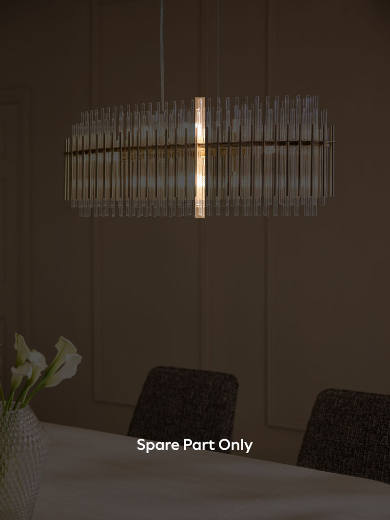 Arundel clear spare glass rods for linear pendant W57686, imported from the UK