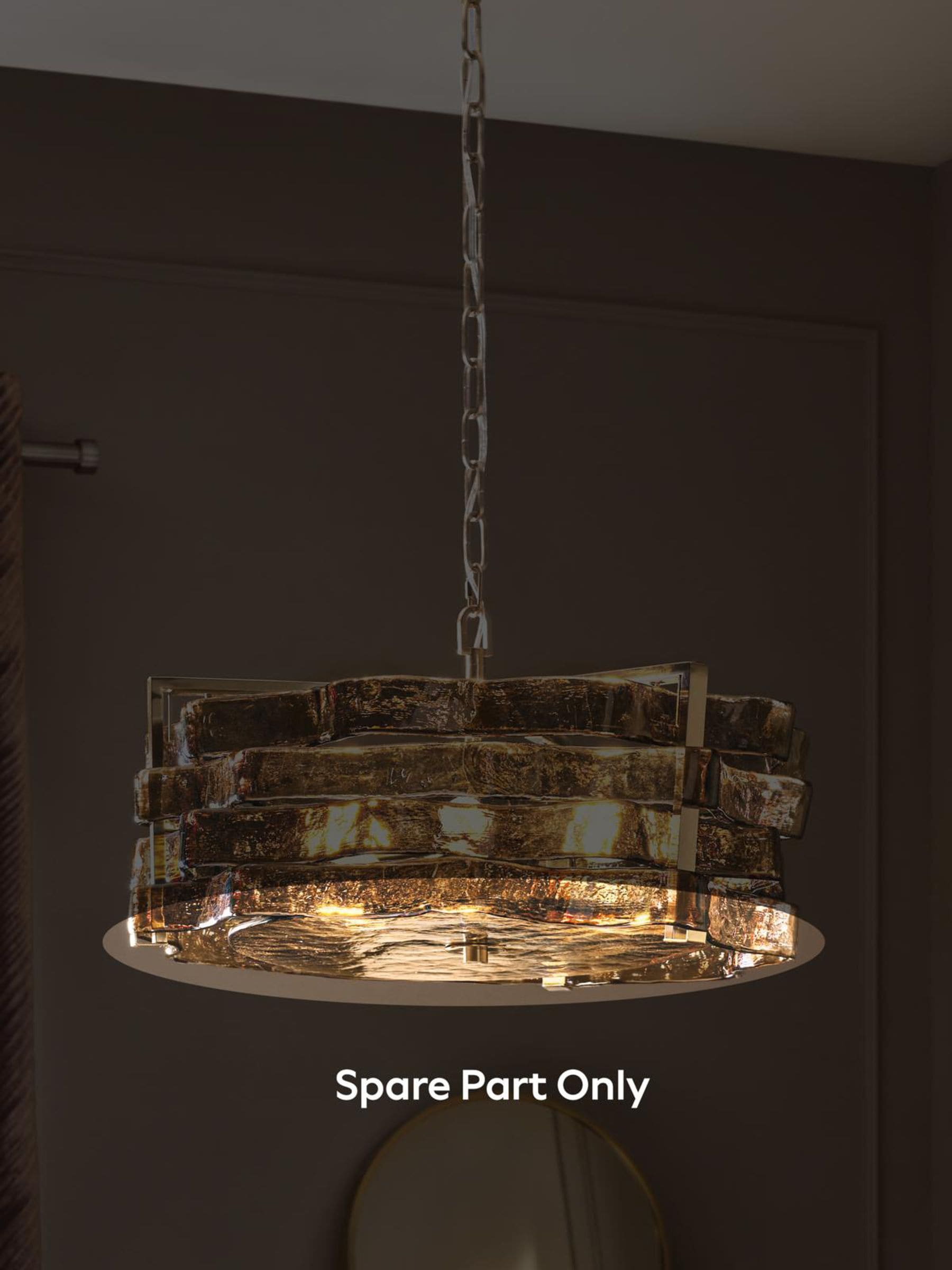 Ravenna chandelier glass shade brown 40cm (British brand)