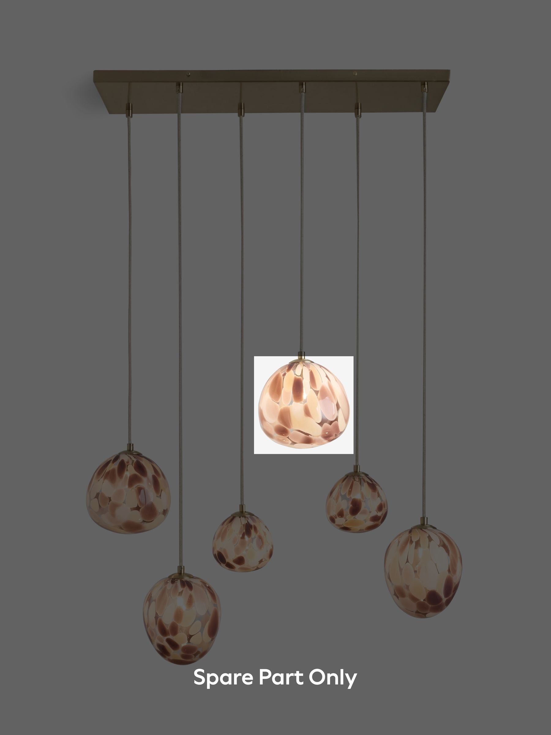 Multi Elodie Linear Large glass shade spare part, UK version