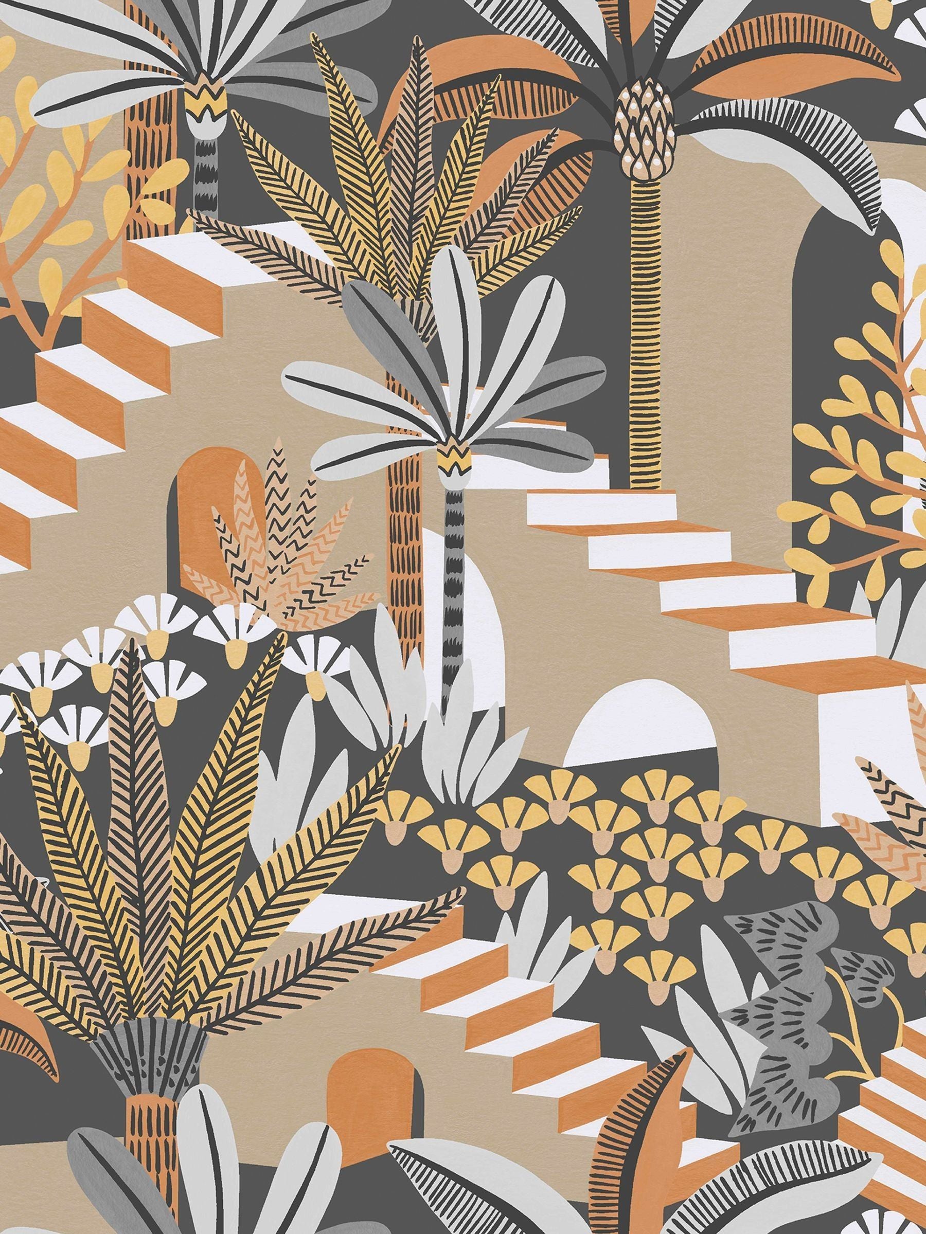 Graham & Brown Ochre Envy Vacay wallpaper sample A4, UK version