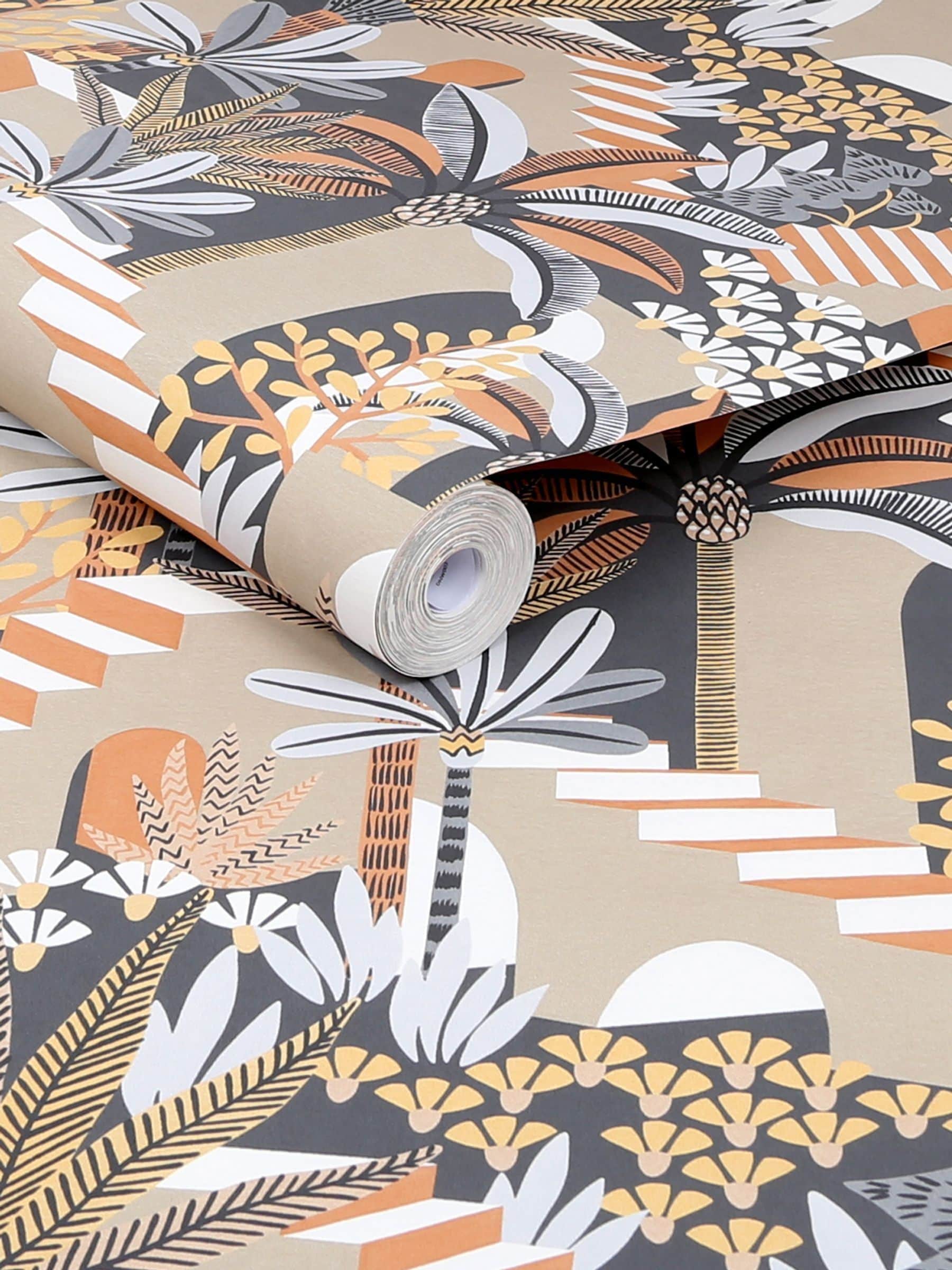Graham & Brown Ochre Envy Vacay wallpaper sample A4, UK version