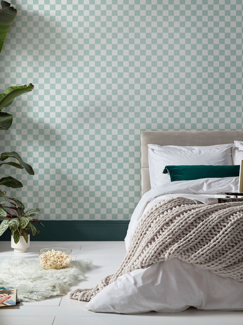 Graham & Brown Check Me Out wallpaper sample A4 - British product