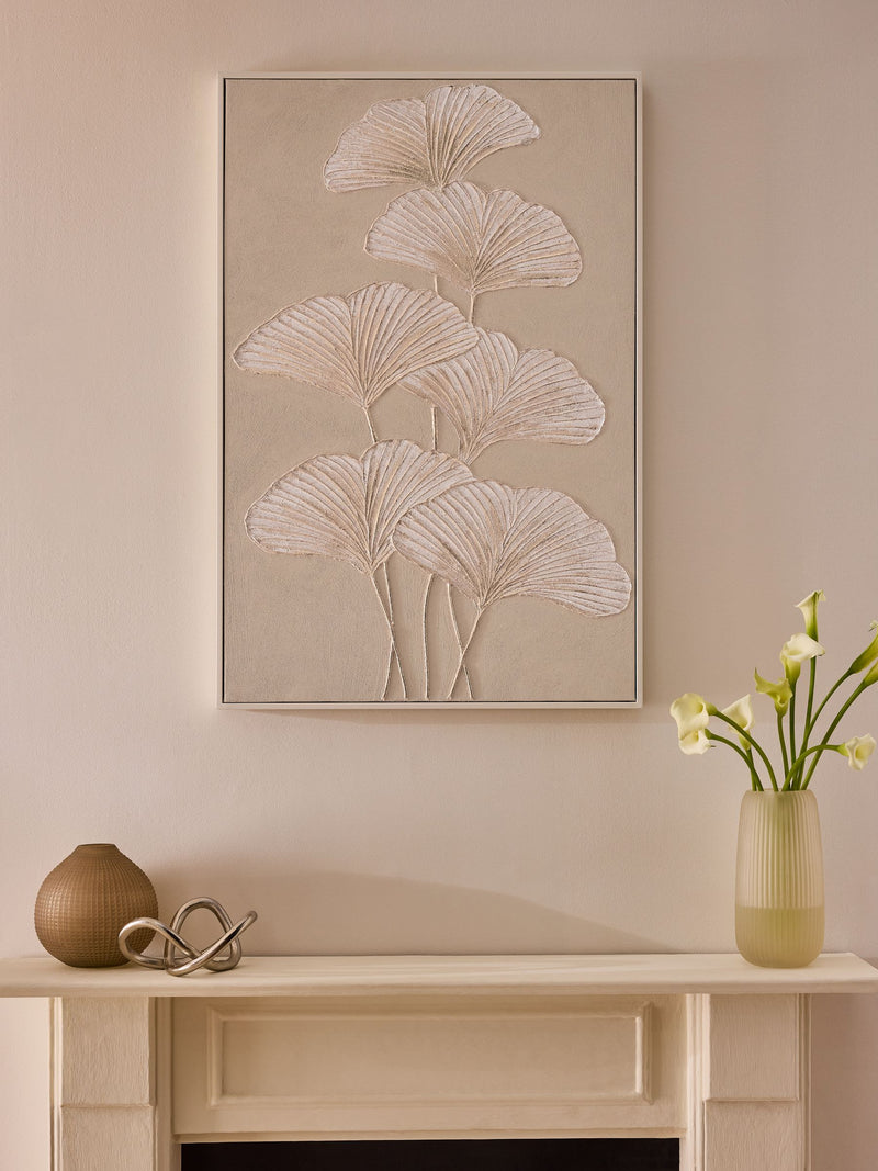 Lipsy gold gingko leaf wall art 60x90cm, imported from the UK