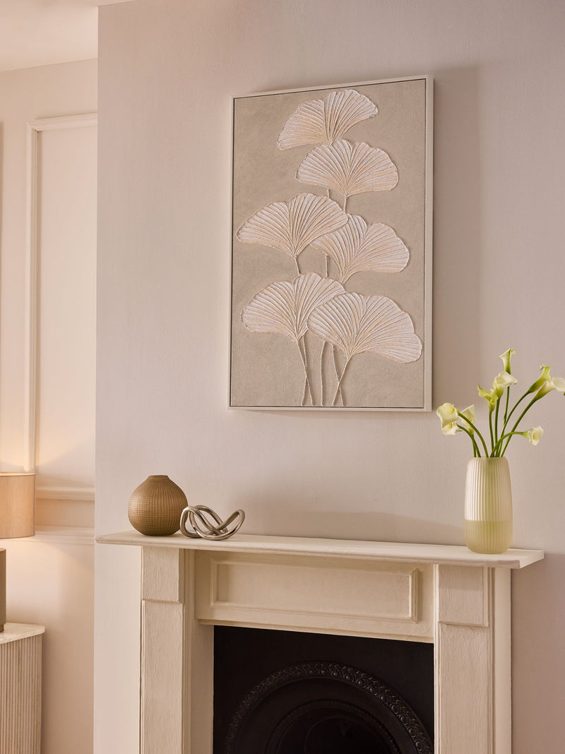 Lipsy gold gingko leaf wall art 60x90cm, imported from the UK