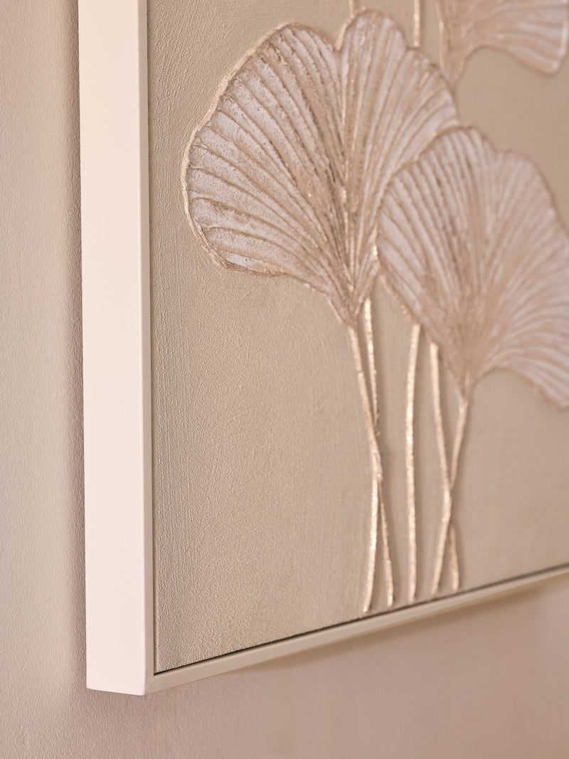 Lipsy gold gingko leaf wall art 60x90cm, imported from the UK