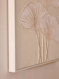 Lipsy gold gingko leaf wall art 60x90cm, imported from the UK