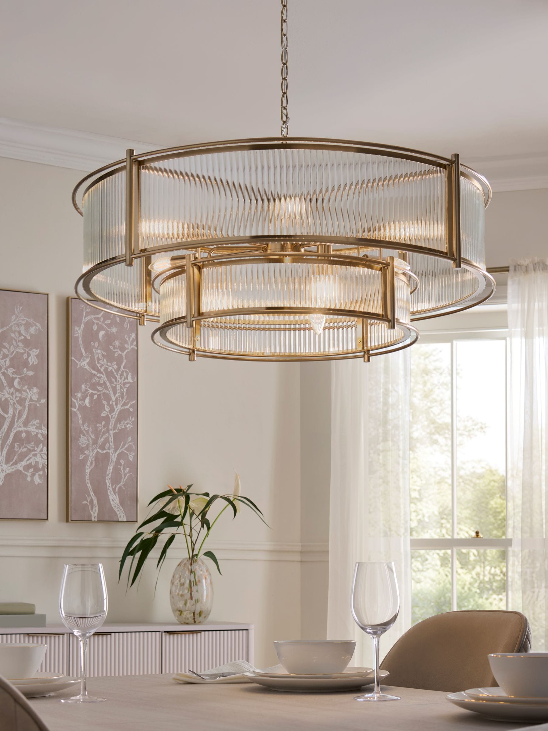 Brass Hertford Chandelier 9 Light Ceiling Light