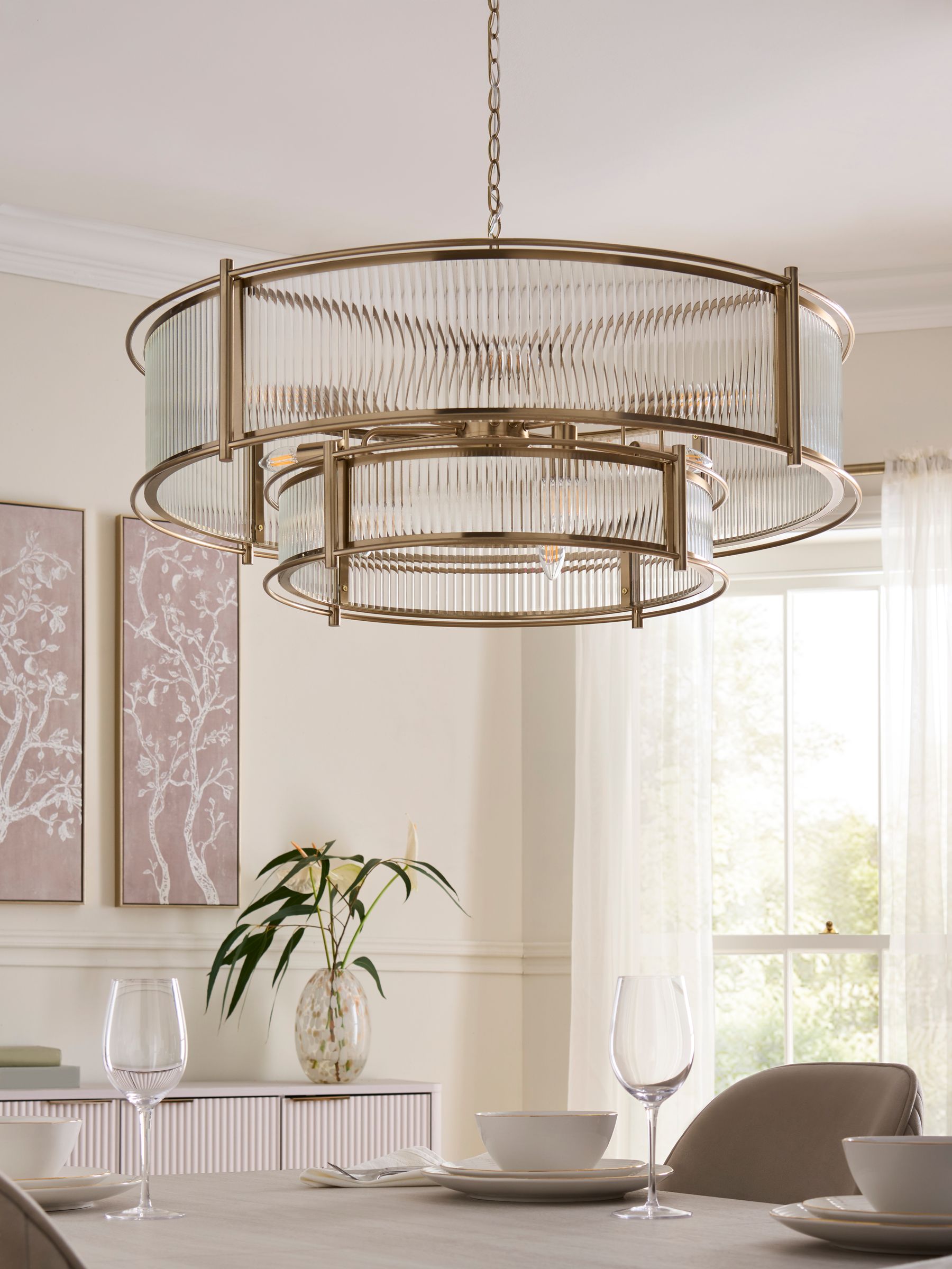 Brass Hertford Chandelier 9 Light Ceiling Light