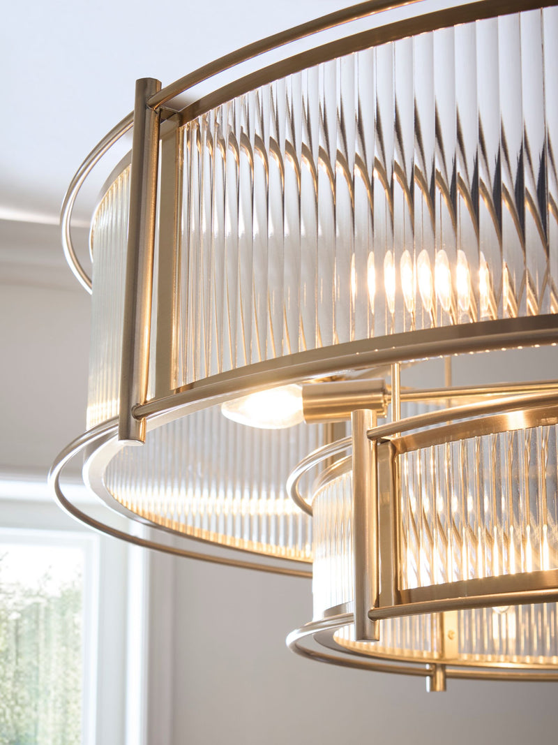 Brass Hertford Chandelier 9 Light Ceiling Light