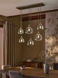 Brushed Nickel Gloucester 6 Light Pendant Ceiling Light