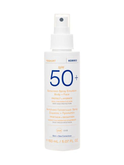 Next Korres Yoghurt Spray Emulsion Kropp + Ansikt Solkrem SPF50+ 150ml- Kjøp online hos McGrocer